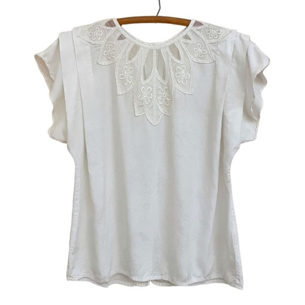San Andre Lace Appliqué Blouse